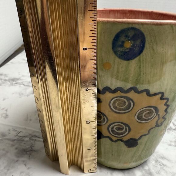 Belinda Brayshaw Pottery Irish Sheep Lamb Pot Vase Green Artist Signed - Picture 7 of 8